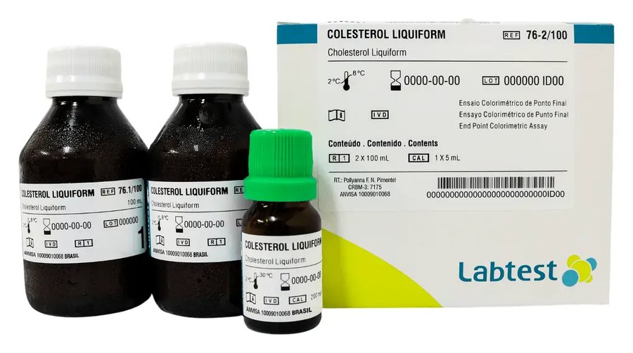 Labtest Colesterol Liquiform, caja y frascos 2 × 100 ml